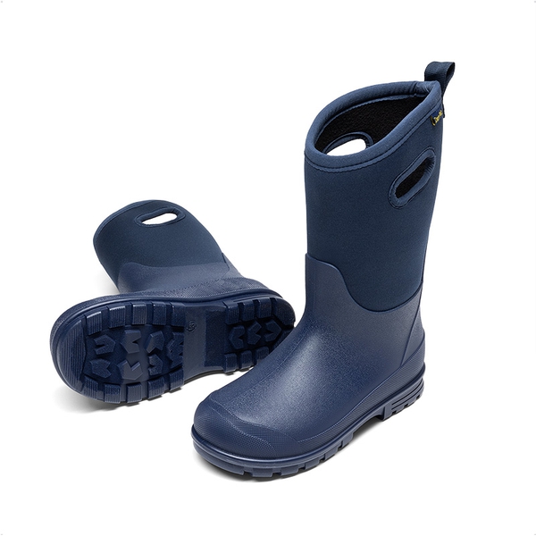 Kids’ Camo Pull-On Winter Snow Boots - NAVY - 4