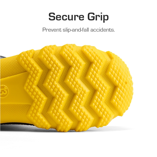 Kids’ Waterproof Slip-On Rain Boots - NAVY/YELLOW - 3