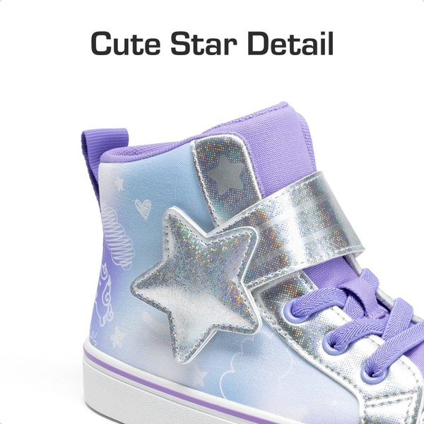 Girls’ Ombre High-Top Sneakers - PURPLE/BLUE - 1
