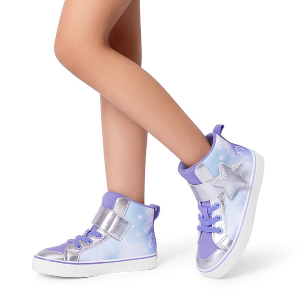 Girls’ Ombre High-Top Sneakers - PURPLE/BLUE - 4