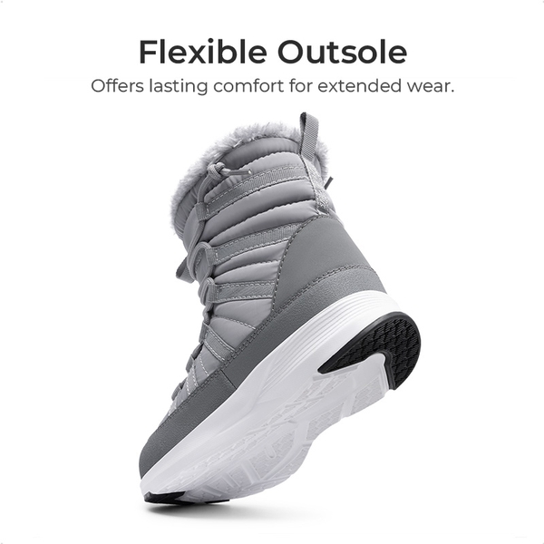 Kids’ Faux Fur Winter Snow Boots - GREY - 3