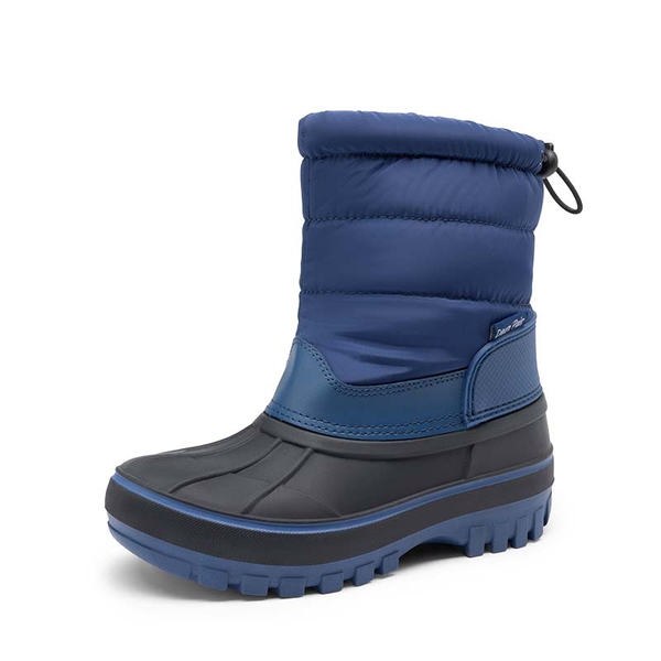 Kids’ Waterproof Slip-On Winter Snow Boots - NAVY -  0