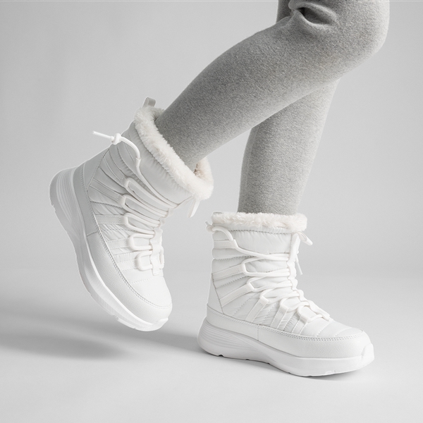 Kids’ Faux Fur Winter Snow Boots - WHITE - 5