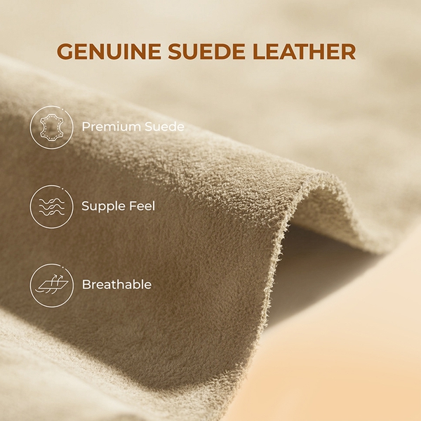 [FuzzyEasy Women's Slip-on] Embroidered Suede Fuzzy Cozy Slippers - NUDE - 4