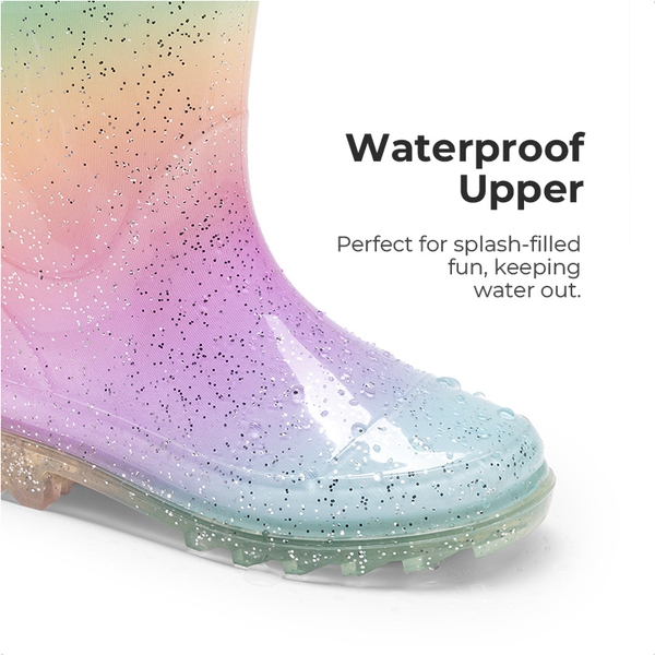 Kids’ Ombre Waterproof Rain Boots - RAINBOW - 3