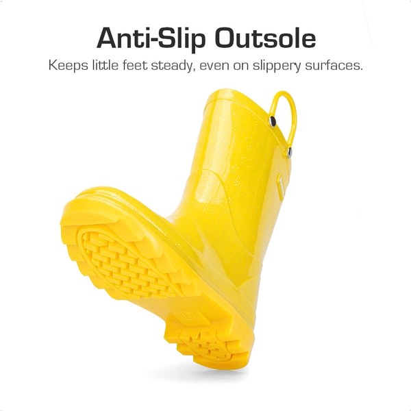 Kids’ Ombre Waterproof Rain Boots - YELLOW - 3