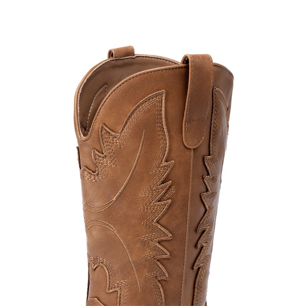 Women’s Embroidered Western Cowgirl Boots - TAN - 6