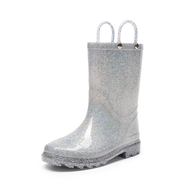 Kids’ Ombre Waterproof Rain Boots - SILVER -  0