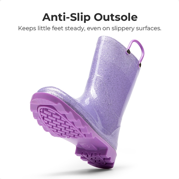 Kids’ Ombre Waterproof Rain Boots - PURPLE - 4