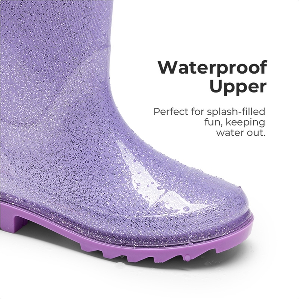Kids’ Ombre Waterproof Rain Boots - PURPLE - 3
