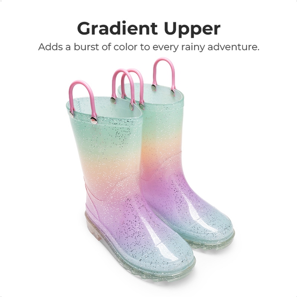 Kids’ Ombre Waterproof Rain Boots - RAINBOW - 2