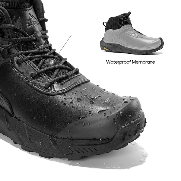 Men’s Breathable Waterproof Tactical Work Boots - BLACK - 3