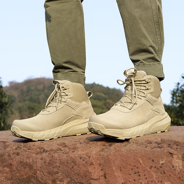 Men’s Breathable Waterproof Tactical Work Boots - SAND - 6