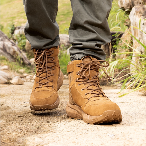 Men’s Wide-Fit Zip-Up Hiking Boots - COYOTE - 6