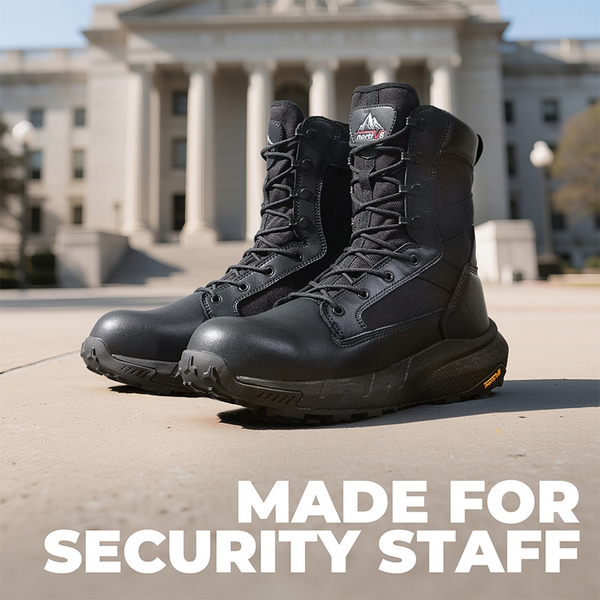 Men’s Nano Composite Toe Electrical Hazard Work Boots - BLACK - 8