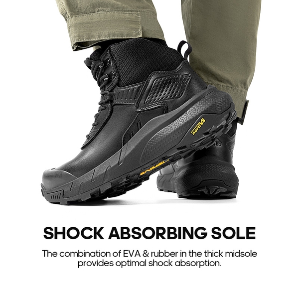 Men’s Breathable Waterproof Tactical Work Boots - BLACK - 1