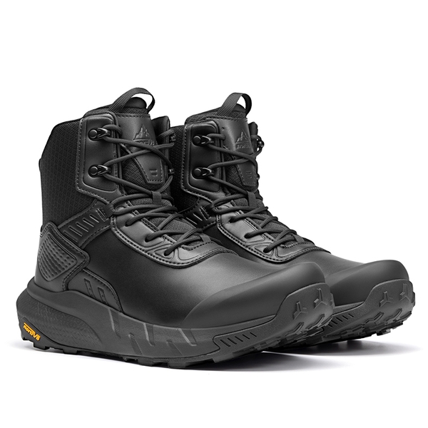 Men’s High-Top Waterproof Tactical Work Boots - BLACK - 2