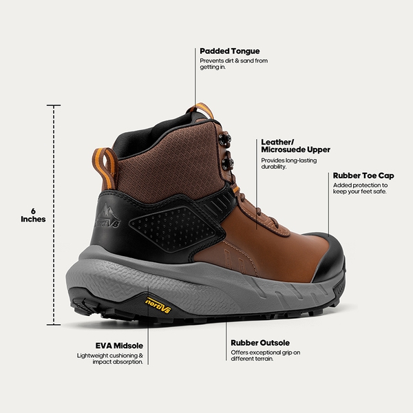 Men's Waterproof Military Tactical Work Boots - BROWN - 6