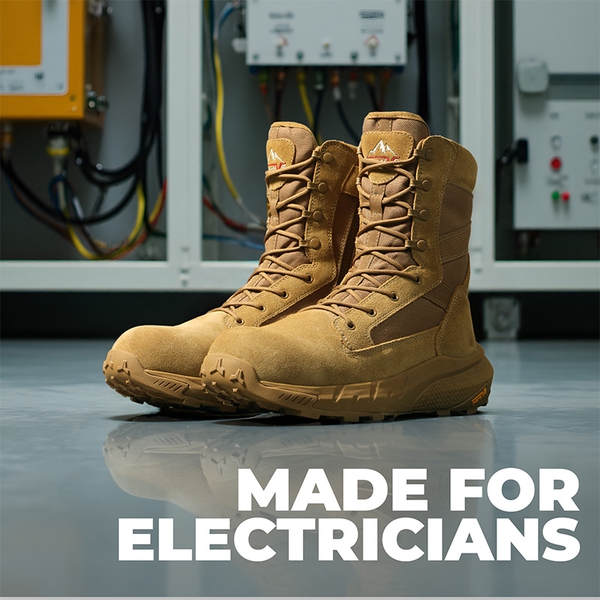 Men’s Nano Composite Toe Electrical Hazard Work Boots - COYOTE - 8