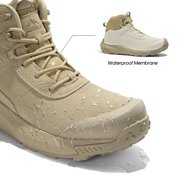 Men’s Breathable Waterproof Tactical Work Boots - SAND - 3