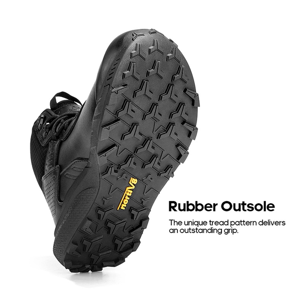 Men’s Breathable Waterproof Tactical Work Boots - BLACK - 4