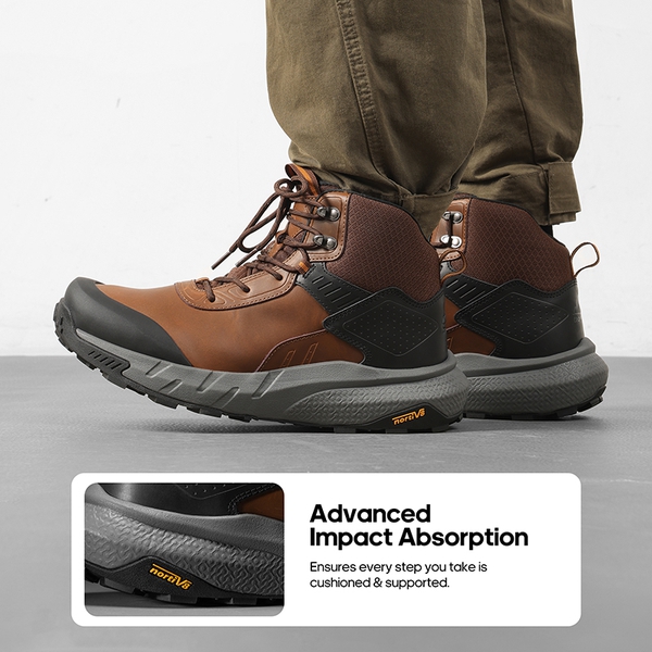 Men's Waterproof Military Tactical Work Boots - BROWN - 4