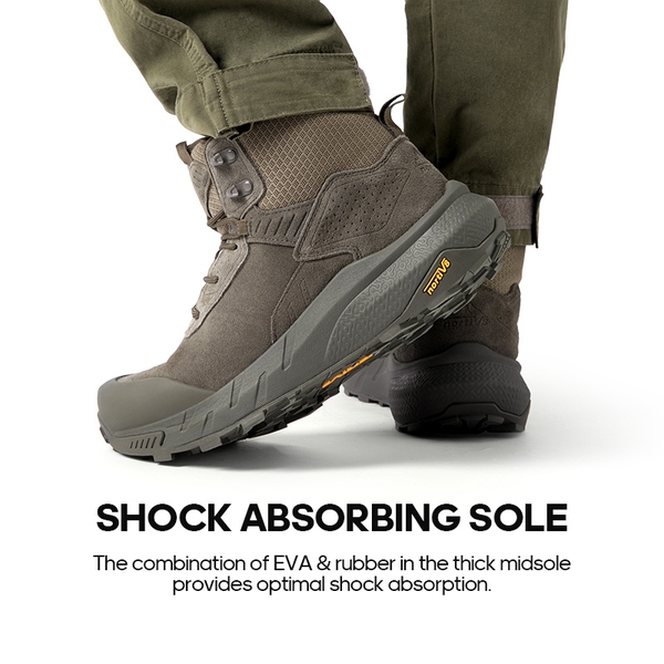 Men's Waterproof Military Tactical Work Boots - COFFEE - 1