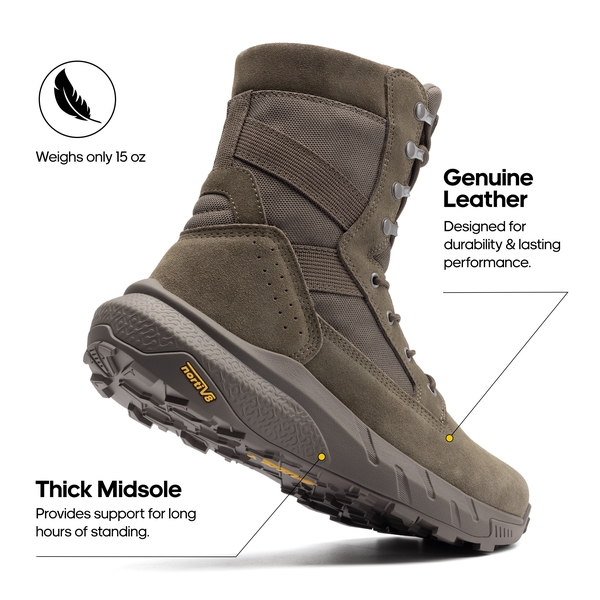 Men's Breathable Tactical Military Work Boots - OLIVE - 1