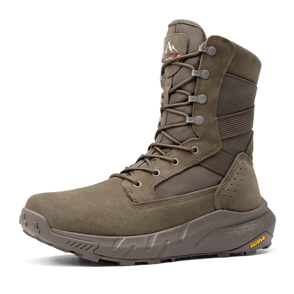 Men's Breathable Tactical Military Work Boots - OLIVE -  0