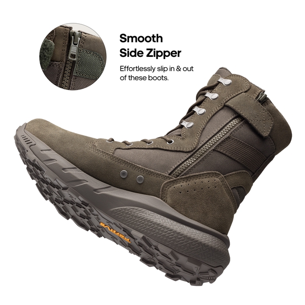 Men's Breathable Tactical Military Work Boots - OLIVE - 5
