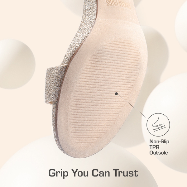 Women’s Wide-Toe Single-Strap Block Heel Sandals - GOLD - 4