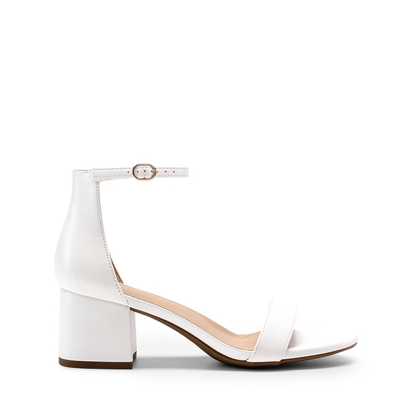 Women’s Wide-Toe Adjustable Buckle Low-Heel Sandals - WHITE - 1