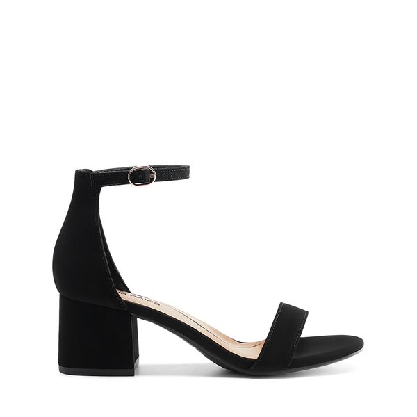 Women’s Wide-Toe Adjustable Buckle Low-Heel Sandals - BLACK - 1