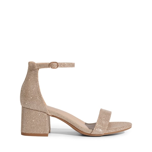 Women’s Wide-Toe Adjustable Buckle Low-Heel Sandals - GOLD - 1