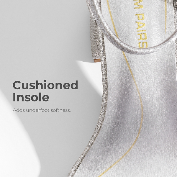 Women’s Wide-Toe Adjustable Buckle Low-Heel Sandals - SILVER - 4