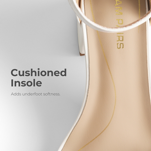 Women’s Wide-Toe Adjustable Buckle Low-Heel Sandals - WHITE - 4