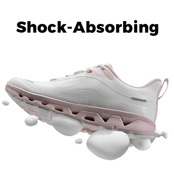 [Air Plush] Women's Breathable Athletic Sneakers - WHITE - 4