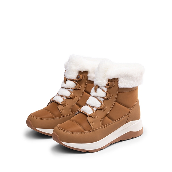 Faux Fur Winter Ankle Boots - CHESTNUT - 2