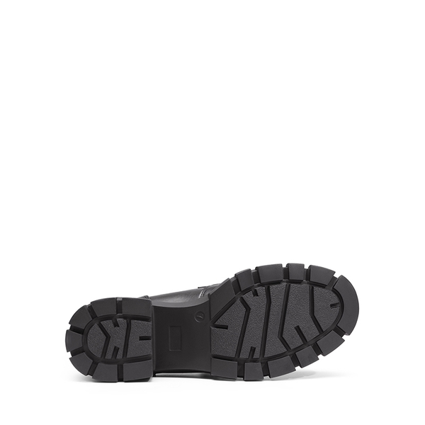 Chunky Slip-On Loafers - BLACK-FURRY - 4