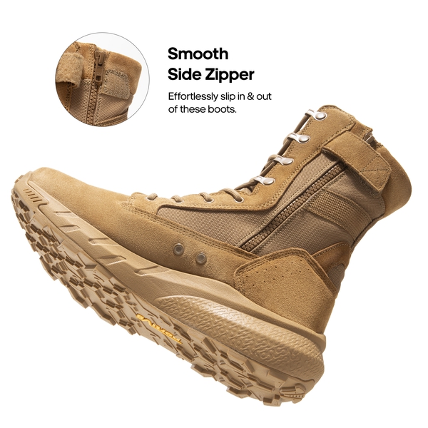 Men’s Tactical Combat Work Boots - COYOTE - 5