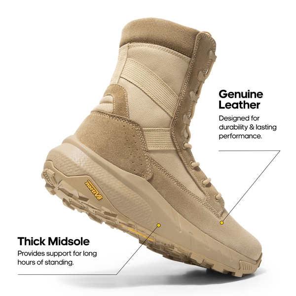 Men’s Tactical Combat Work Boots - SAND - 1