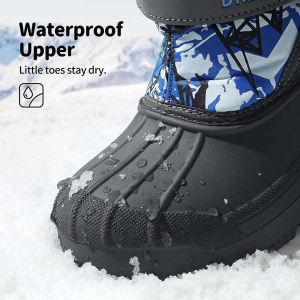Girls & Boys Waterproof Snow Boots - NAVY - 1