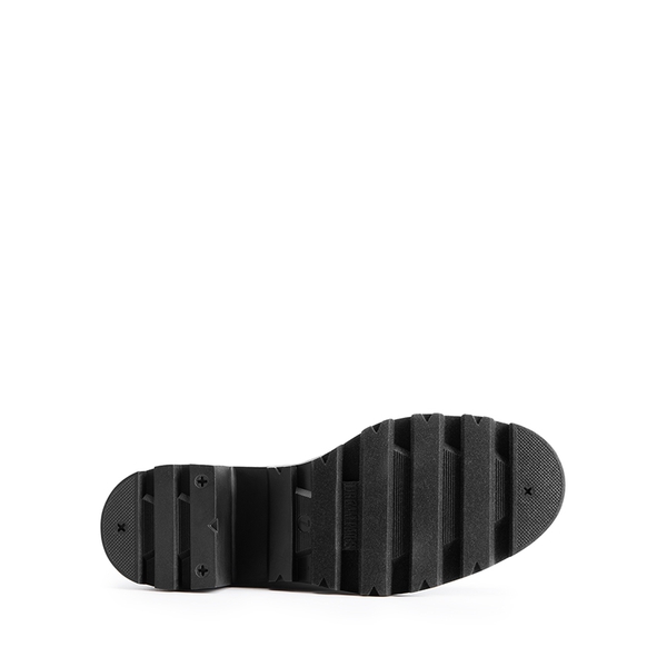 Vegan Leather Chunky Stretch Knee-High Boots - BLACK-SUEDE - 5