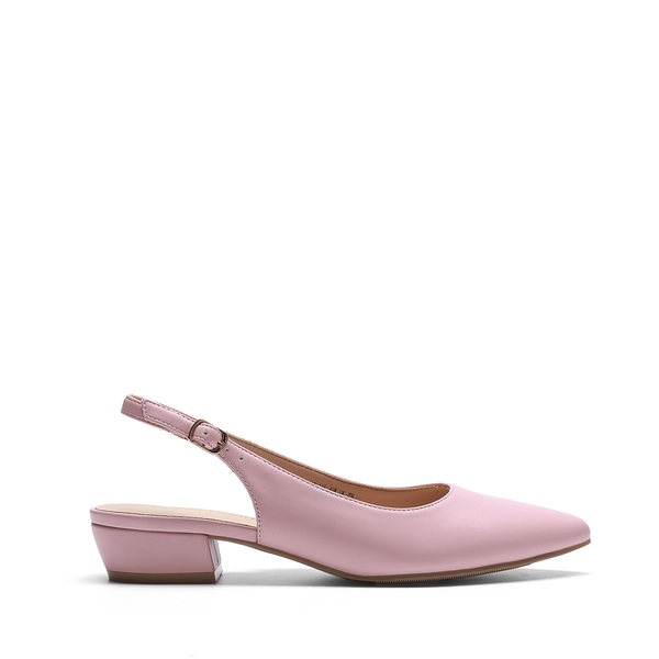 Women’s Elegant Pointed Toe Slingback Pumps - LIGHT PINK - 3