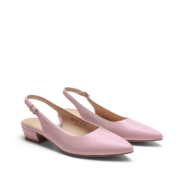 Women’s Elegant Pointed Toe Slingback Pumps - LIGHT PINK - 4