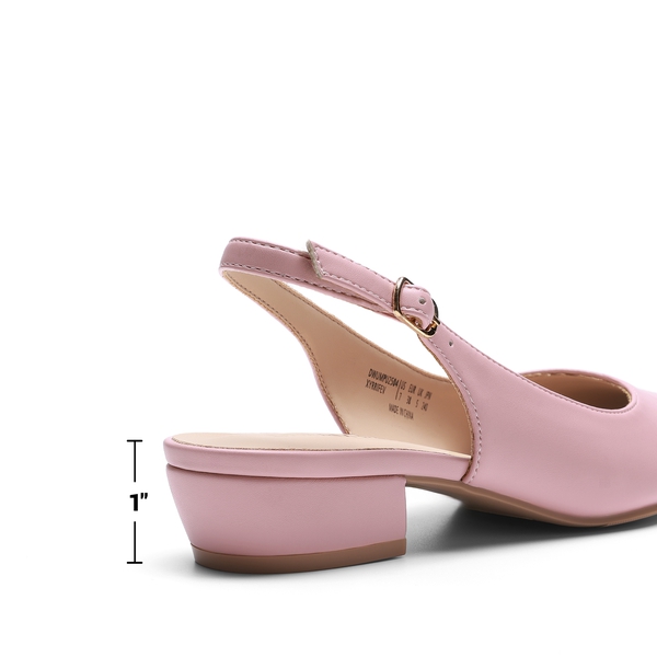 Women’s Elegant Pointed Toe Slingback Pumps - LIGHT PINK - 5