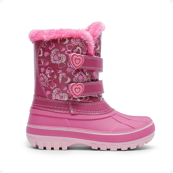Kids Ankle Waterproof Snow Boots - PINK - 1