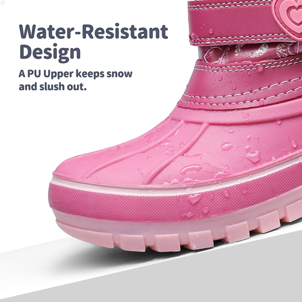 Kids Ankle Waterproof Snow Boots - PINK - 2