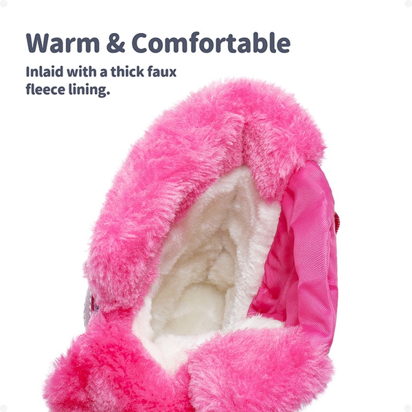 Kids Ankle Waterproof Snow Boots - PINK - 3