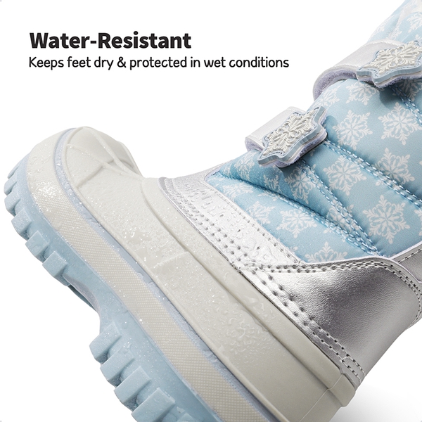 Kids Ankle Waterproof Snow Boots - LIGHT BLUE/WHITE - 2